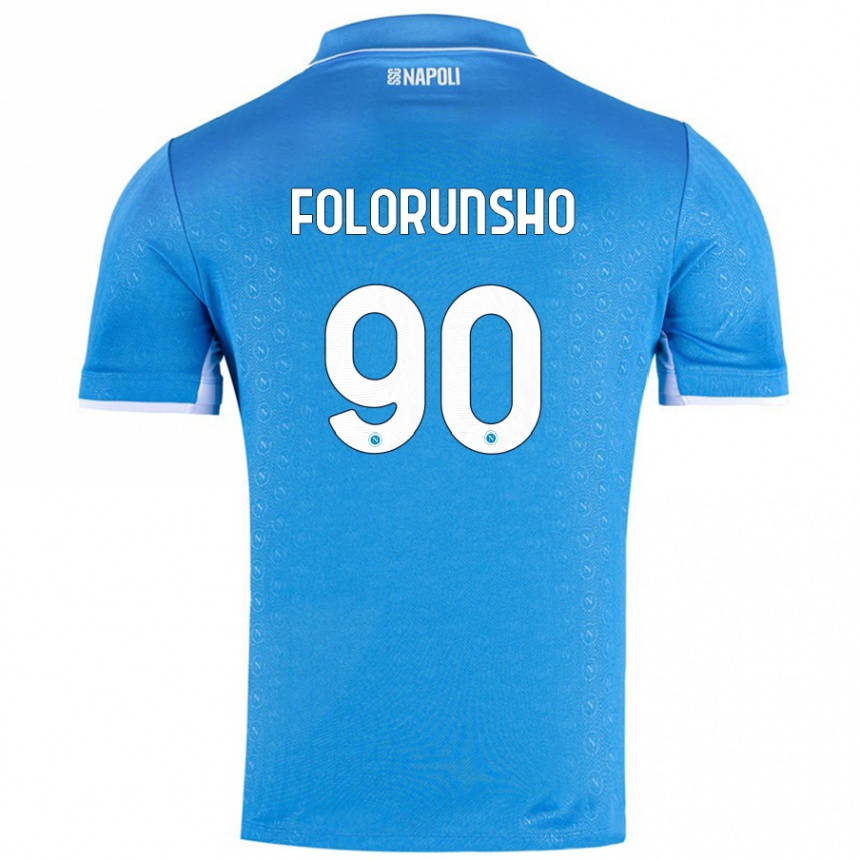 Women Football Michael Folorunsho #90 Sky Blue Home Jersey 2024/25 T-Shirt Nz