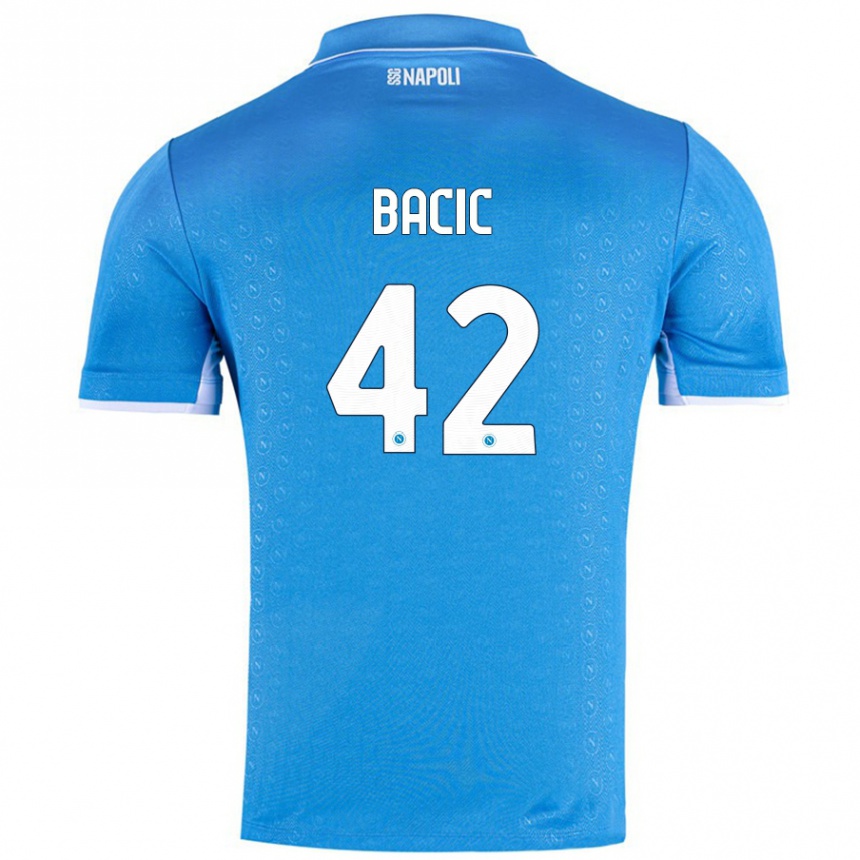 Women Football Doris Bačić #42 Sky Blue Home Jersey 2024/25 T-Shirt Nz