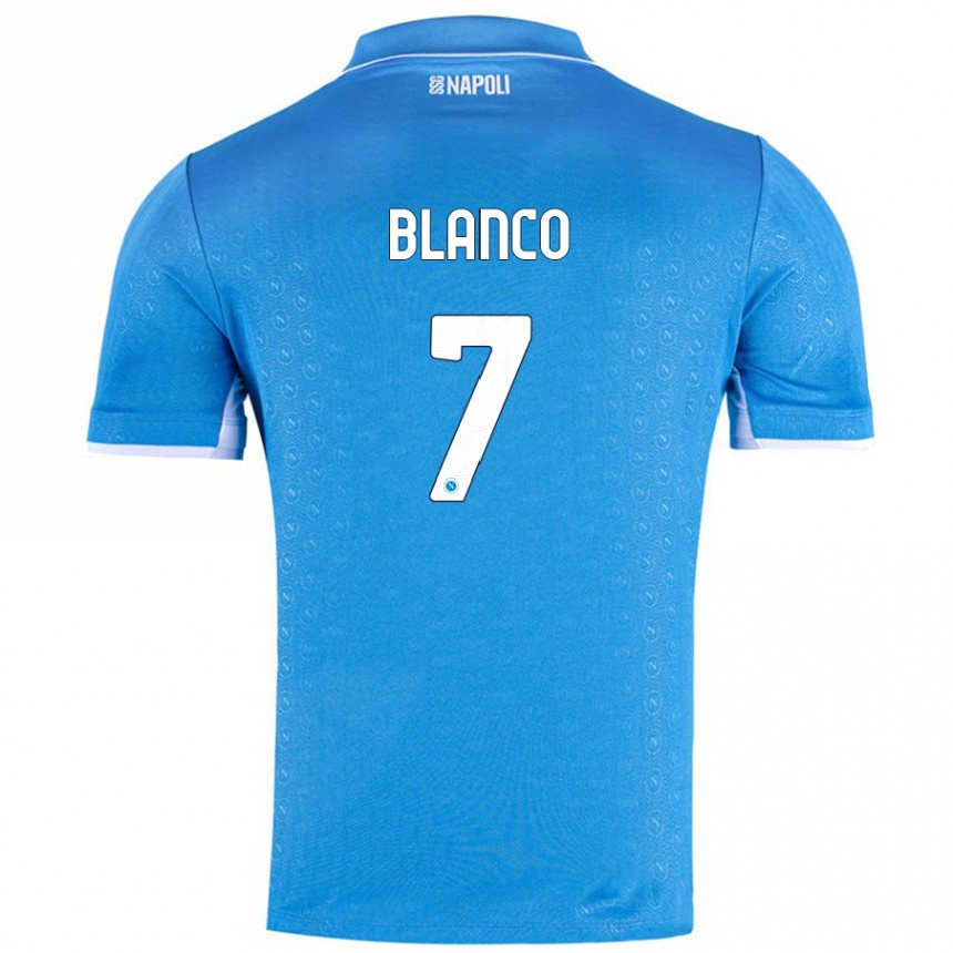 Women Football Gimena Blanco #7 Sky Blue Home Jersey 2024/25 T-Shirt Nz