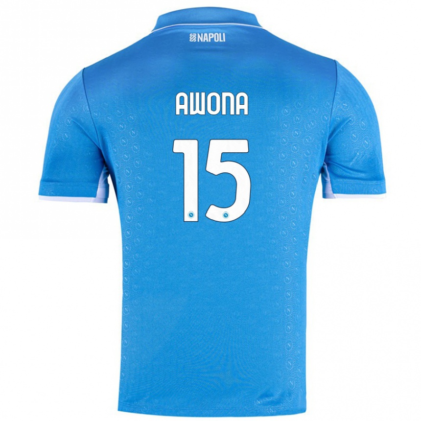 Women Football Aurelle Awona #15 Sky Blue Home Jersey 2024/25 T-Shirt Nz