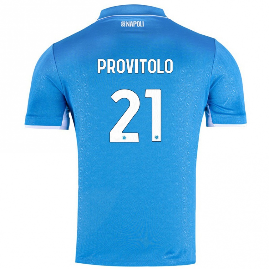 Women Football Vincenzo Provitolo #21 Sky Blue Home Jersey 2024/25 T-Shirt Nz