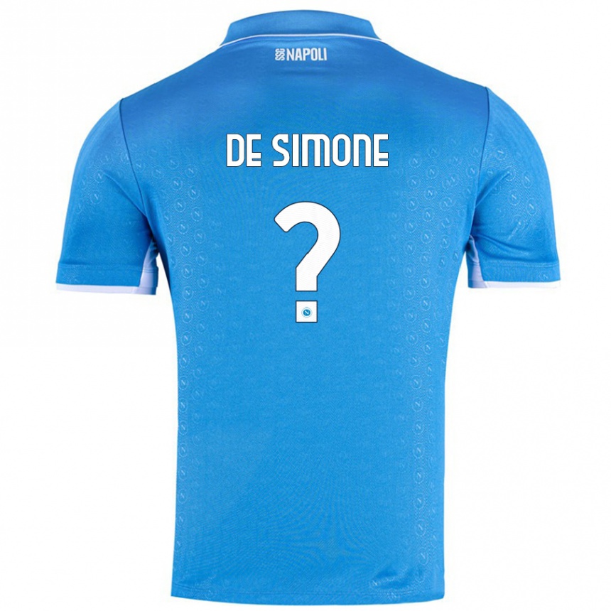 Women Football Paolo De Simone #0 Sky Blue Home Jersey 2024/25 T-Shirt Nz