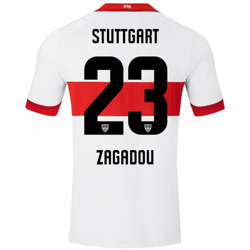 Women Football Dan-Axel Zagadou #23 White Red Home Jersey 2024/25 T-Shirt Nz