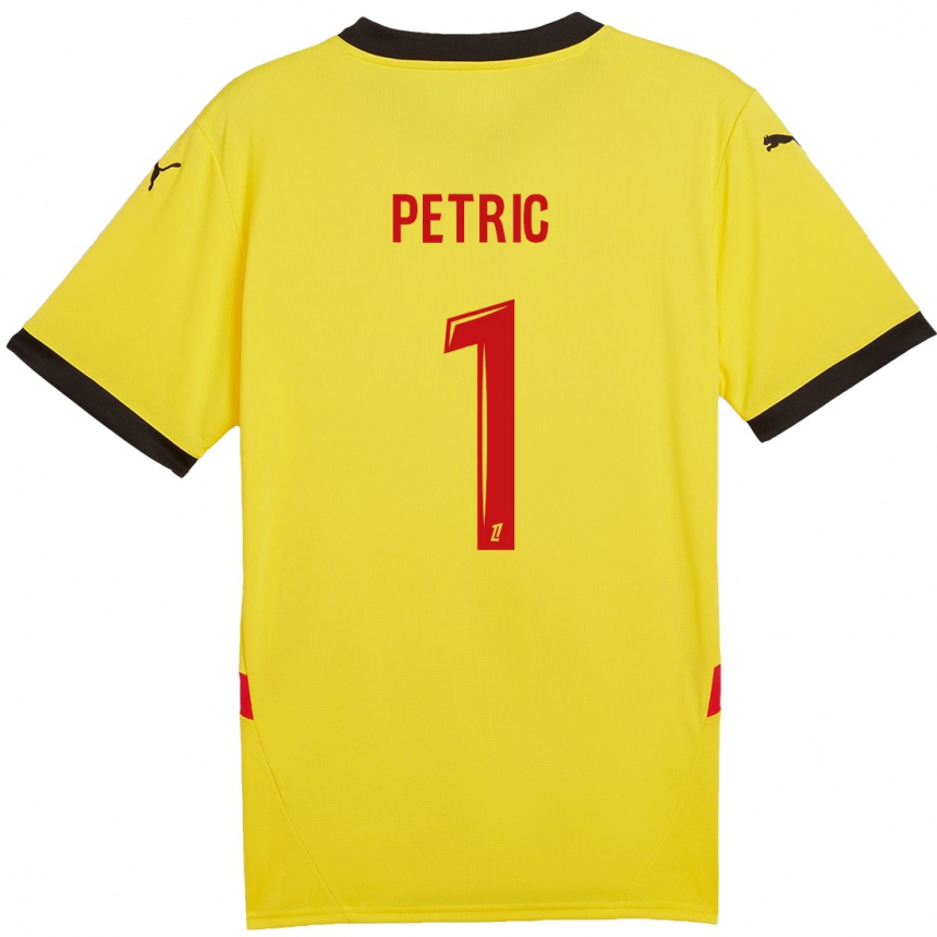 Women Football Denis Petric #1 Yellow Red Home Jersey 2024/25 T-Shirt Nz