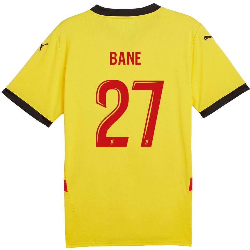 Women Football Sidi Bane #27 Yellow Red Home Jersey 2024/25 T-Shirt Nz