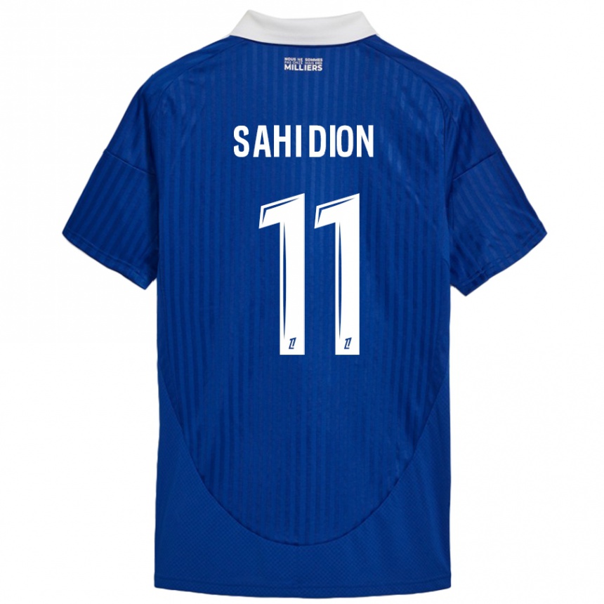 Women Football Moïse Sahi Dion #11 Blue White Home Jersey 2024/25 T-Shirt Nz