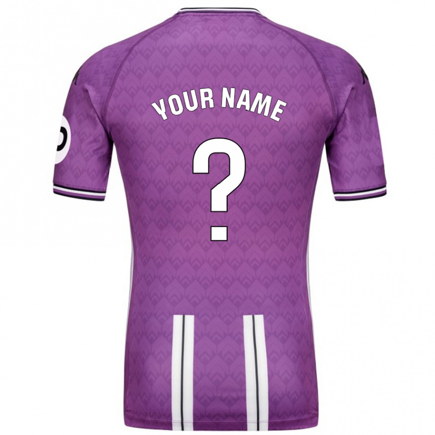 Women Football Your Name #0 Purple White Home Jersey 2024/25 T-Shirt Nz