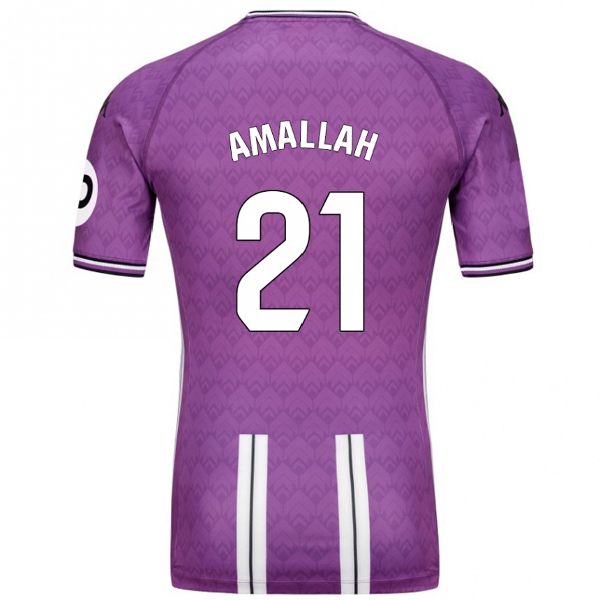 Women Football Selim Amallah #21 Purple White Home Jersey 2024/25 T-Shirt Nz