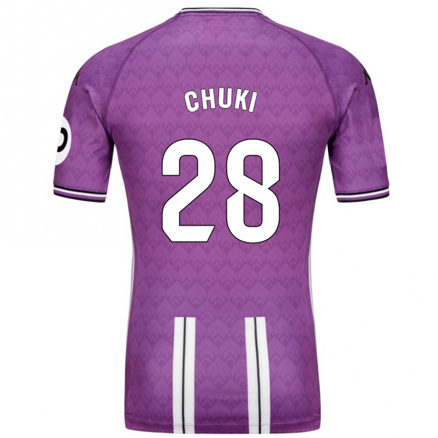 Women Football Chuki #28 Purple White Home Jersey 2024/25 T-Shirt Nz