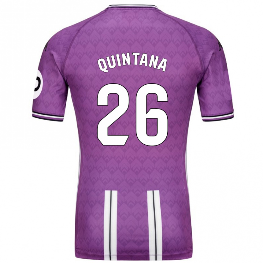 Women Football Alberto Quintana #26 Purple White Home Jersey 2024/25 T-Shirt Nz