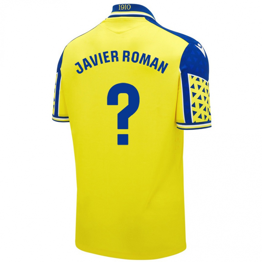 Women Football José Javier Román #0 Yellow Blue Home Jersey 2024/25 T-Shirt Nz