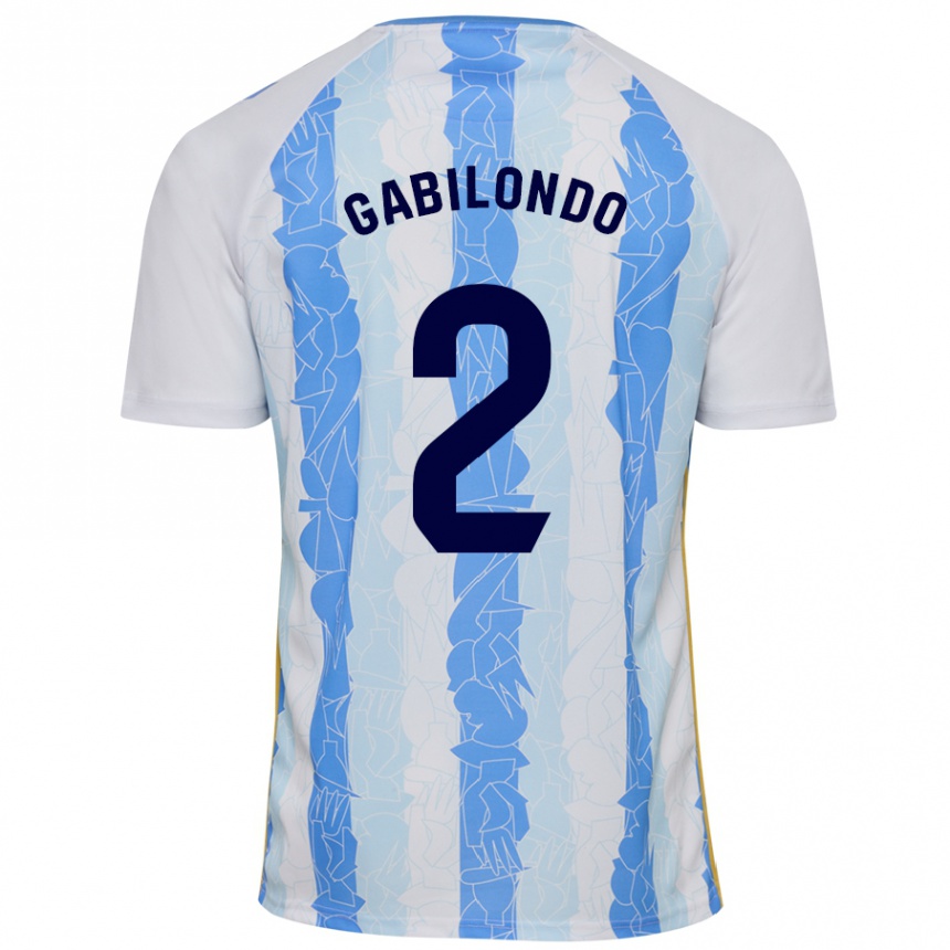 Women Football Jokin Gabilondo #2 White Blue Home Jersey 2024/25 T-Shirt Nz