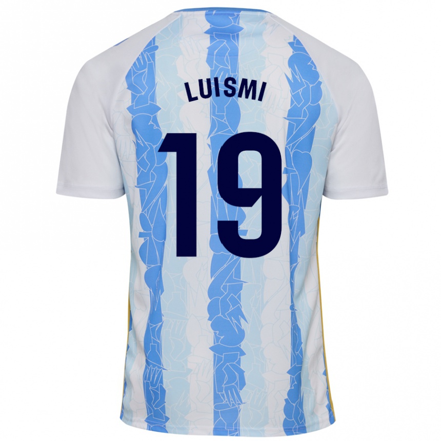 Women Football Luismi Sánchez #19 White Blue Home Jersey 2024/25 T-Shirt Nz