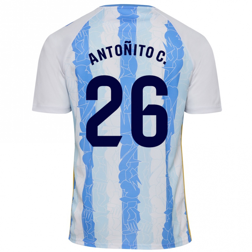 Women Football Antonio Cordero #26 White Blue Home Jersey 2024/25 T-Shirt Nz