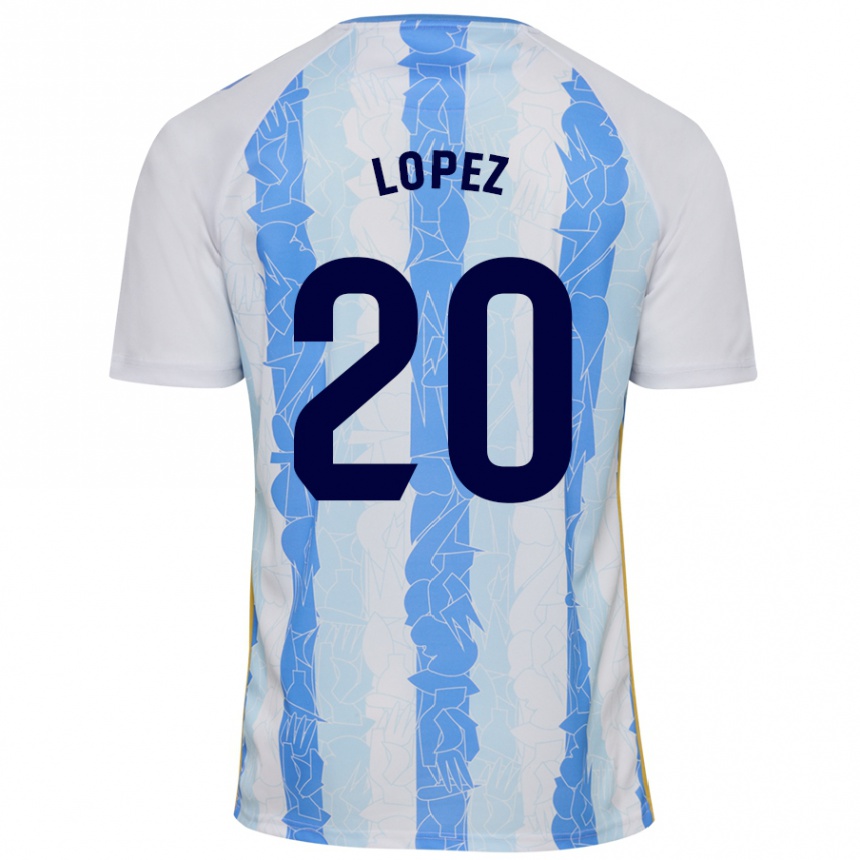 Women Football Adri López #20 White Blue Home Jersey 2024/25 T-Shirt Nz