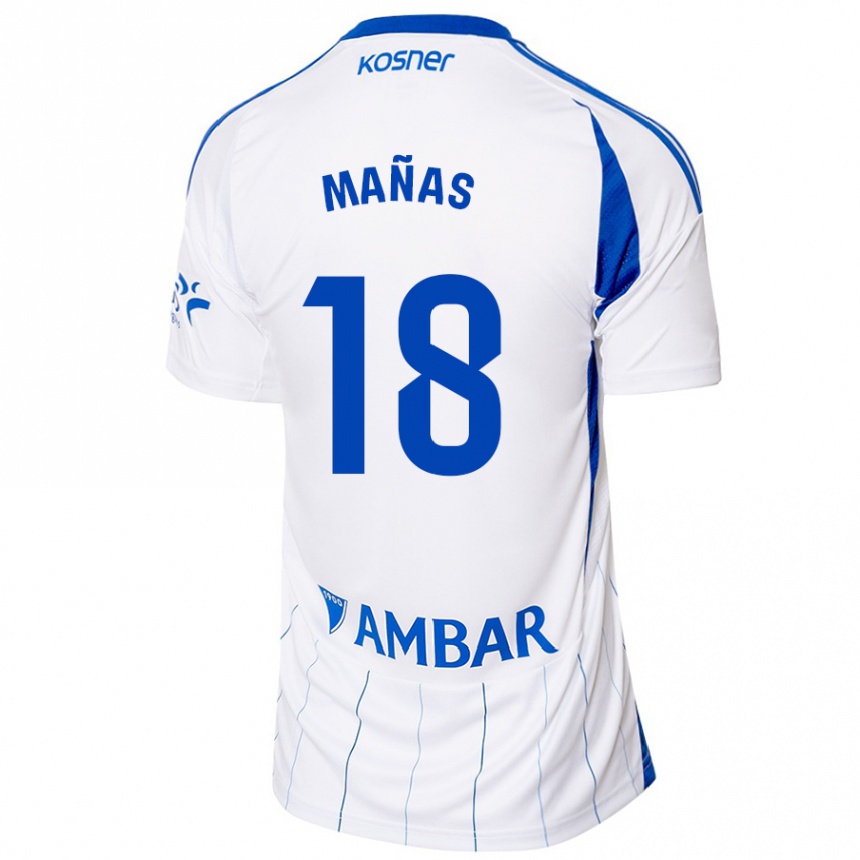 Women Football Aitor Mañas #18 Red White Home Jersey 2024/25 T-Shirt Nz