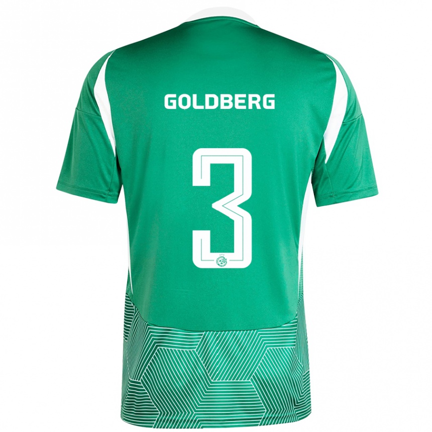 Women Football Shon Goldberg #3 Green White Home Jersey 2024/25 T-Shirt Nz