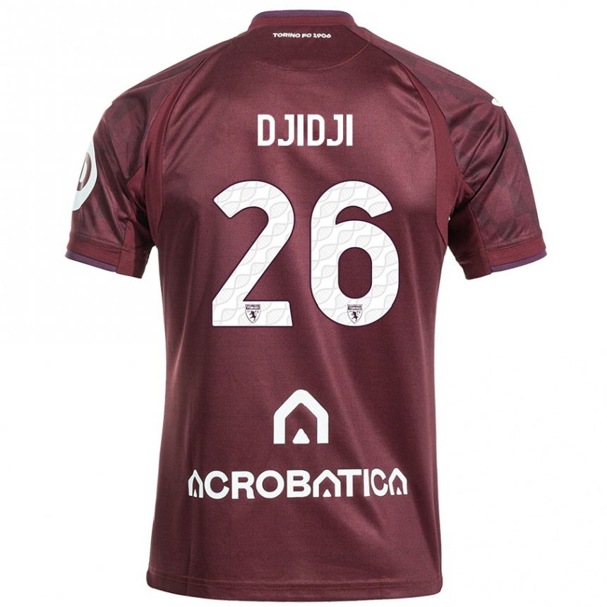 Women Football Koffi Djidji #26 Maroon White Home Jersey 2024/25 T-Shirt Nz