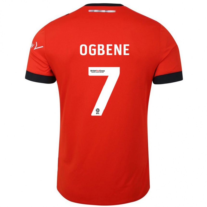 Women Football Chiedozie Ogbene #7 Orange Black Home Jersey 2024/25 T-Shirt Nz