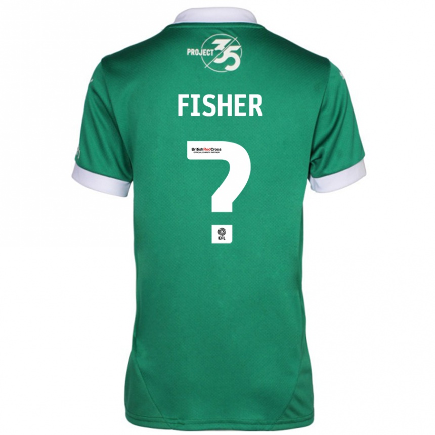 Women Football Cole Fisher #0 Green White Home Jersey 2024/25 T-Shirt Nz