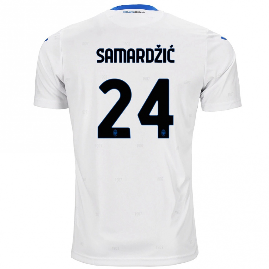 Women Football Lazar Samardžić #24 White Away Jersey 2024/25 T-Shirt Nz