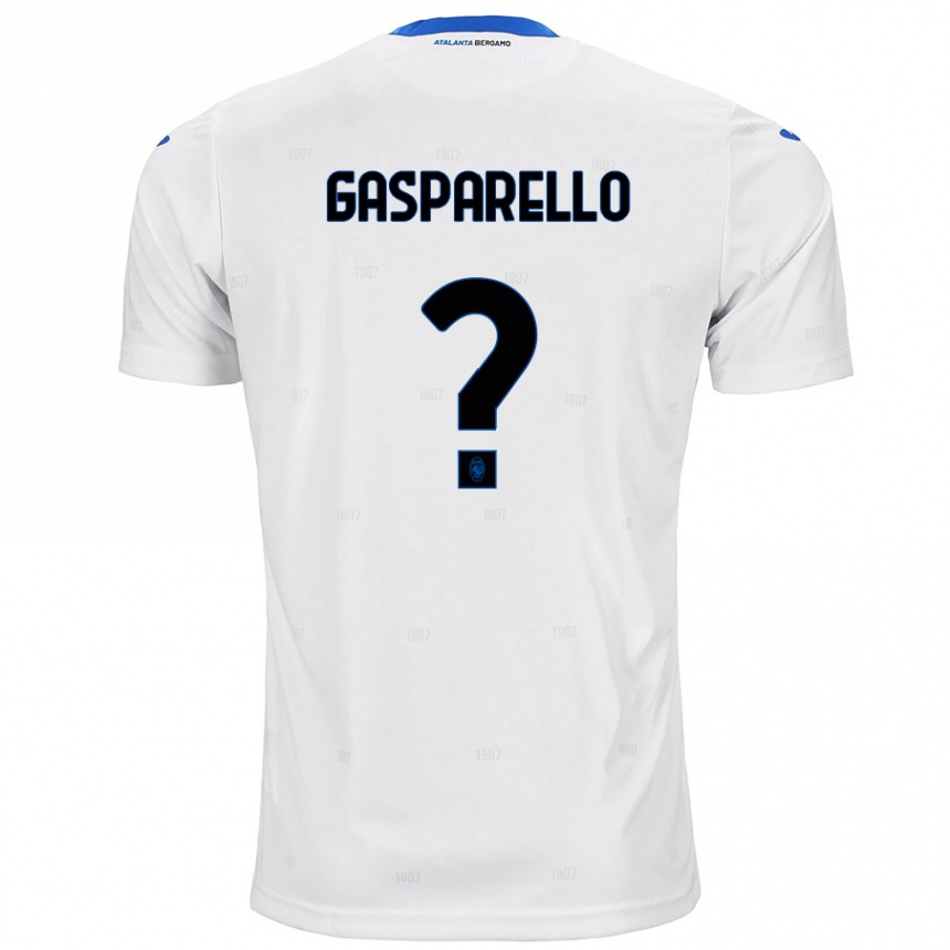 Women Football Francesco Gasparello #0 White Away Jersey 2024/25 T-Shirt Nz