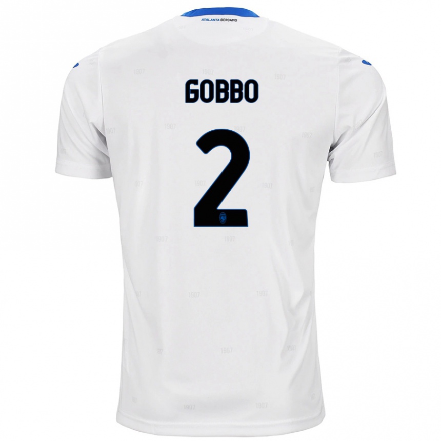 Women Football Luca Gobbo #2 White Away Jersey 2024/25 T-Shirt Nz