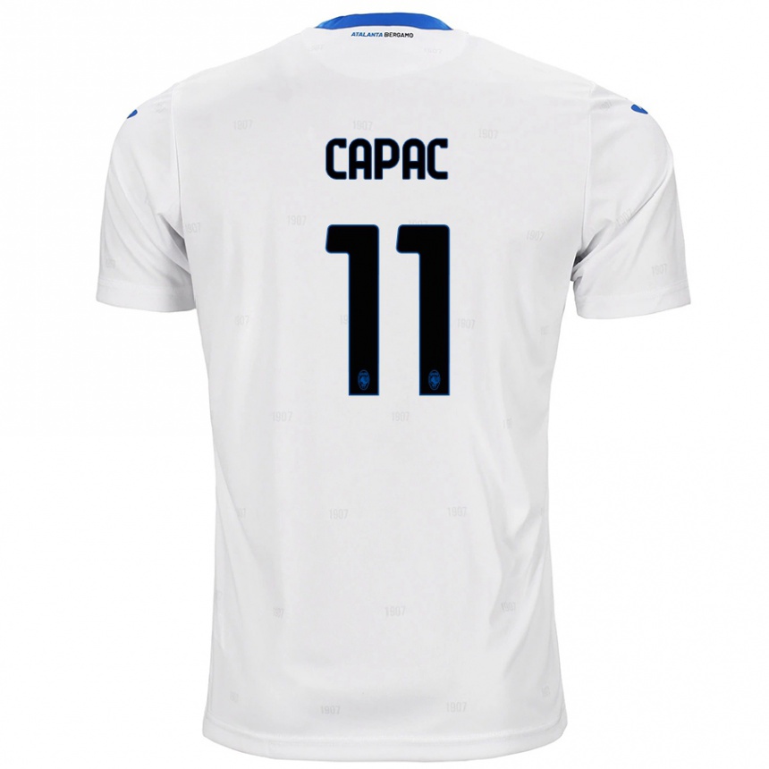 Women Football Alexandru Capac #11 White Away Jersey 2024/25 T-Shirt Nz