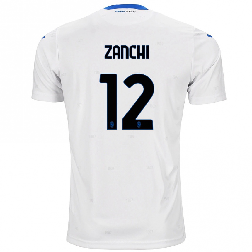 Women Football Edoardo Zanchi #12 White Away Jersey 2024/25 T-Shirt Nz