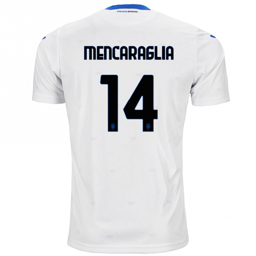 Women Football Filippo Mencaraglia #14 White Away Jersey 2024/25 T-Shirt Nz