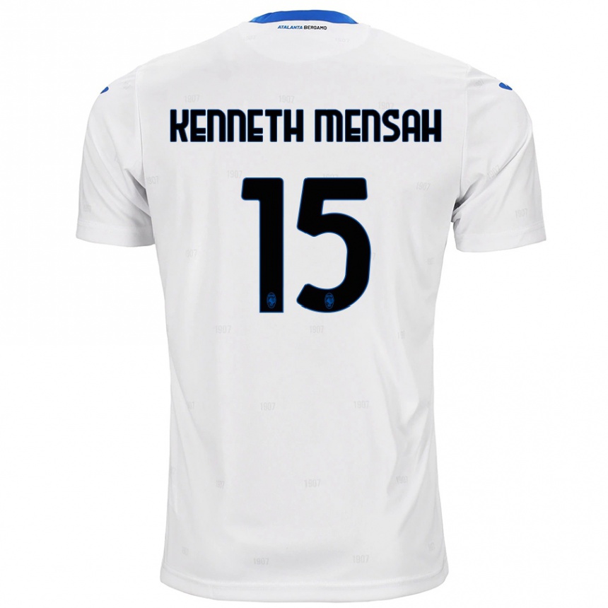 Women Football Anthony Kenneth Mensah #15 White Away Jersey 2024/25 T-Shirt Nz