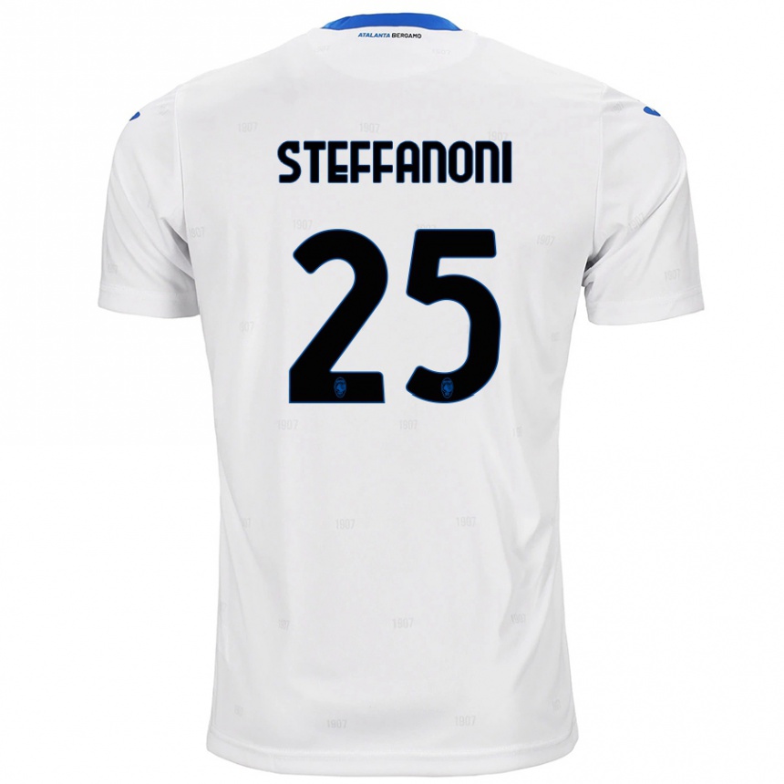 Women Football Federico Steffanoni #25 White Away Jersey 2024/25 T-Shirt Nz