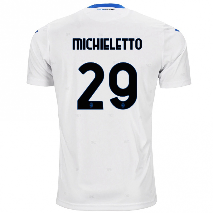 Women Football Andrea Michieletto #29 White Away Jersey 2024/25 T-Shirt Nz