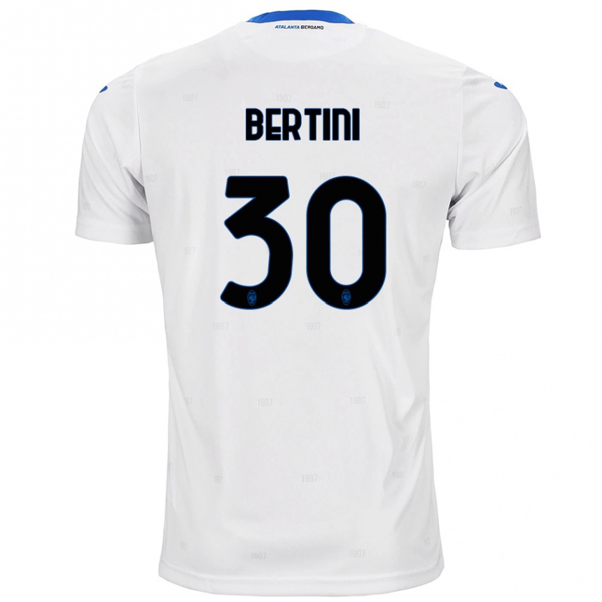 Women Football Tommaso Bertini #30 White Away Jersey 2024/25 T-Shirt Nz