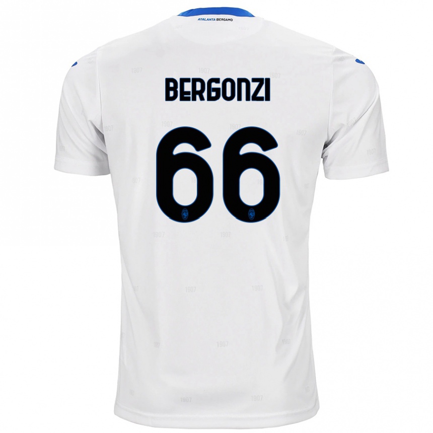 Women Football Federico Bergonzi #66 White Away Jersey 2024/25 T-Shirt Nz