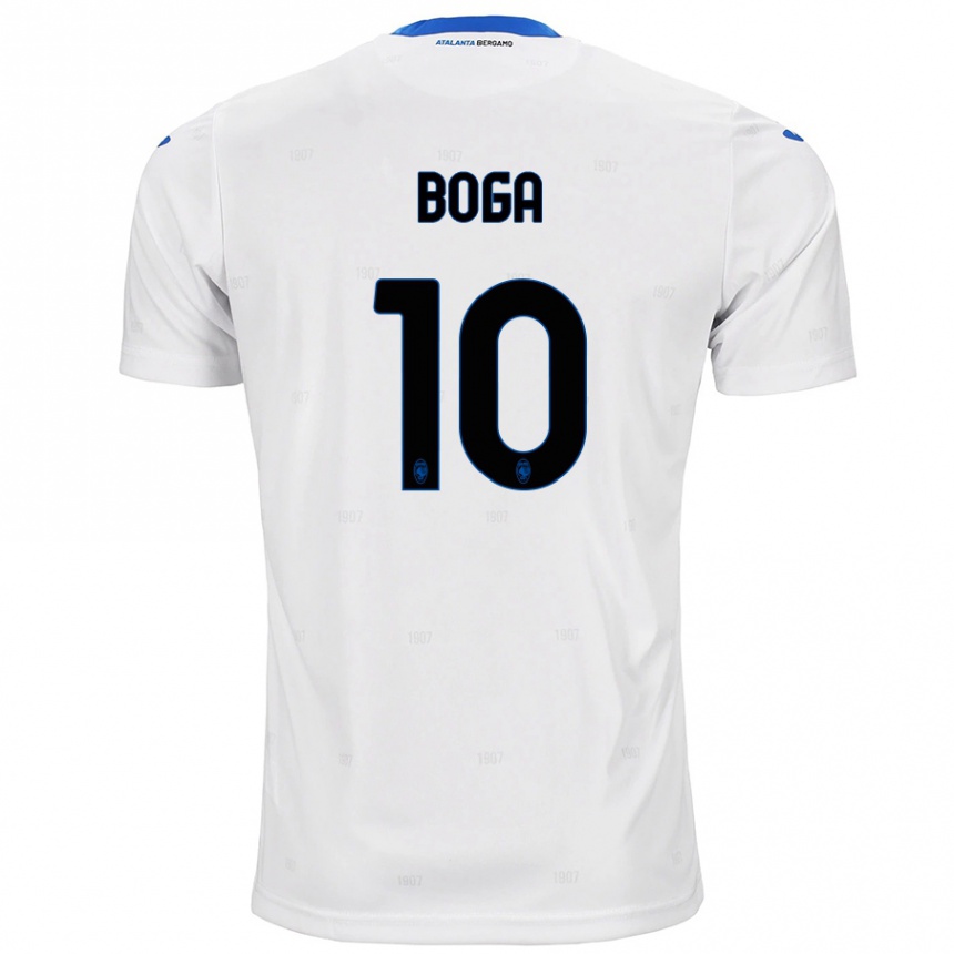 Women Football Jeremie Boga #10 White Away Jersey 2024/25 T-Shirt Nz