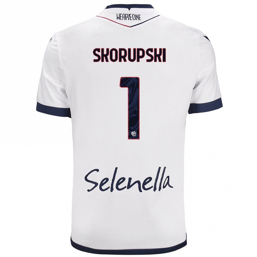 Women Football Lukasz Skorupski #1 White Royal Blue Away Jersey 2024/25 T-Shirt Nz