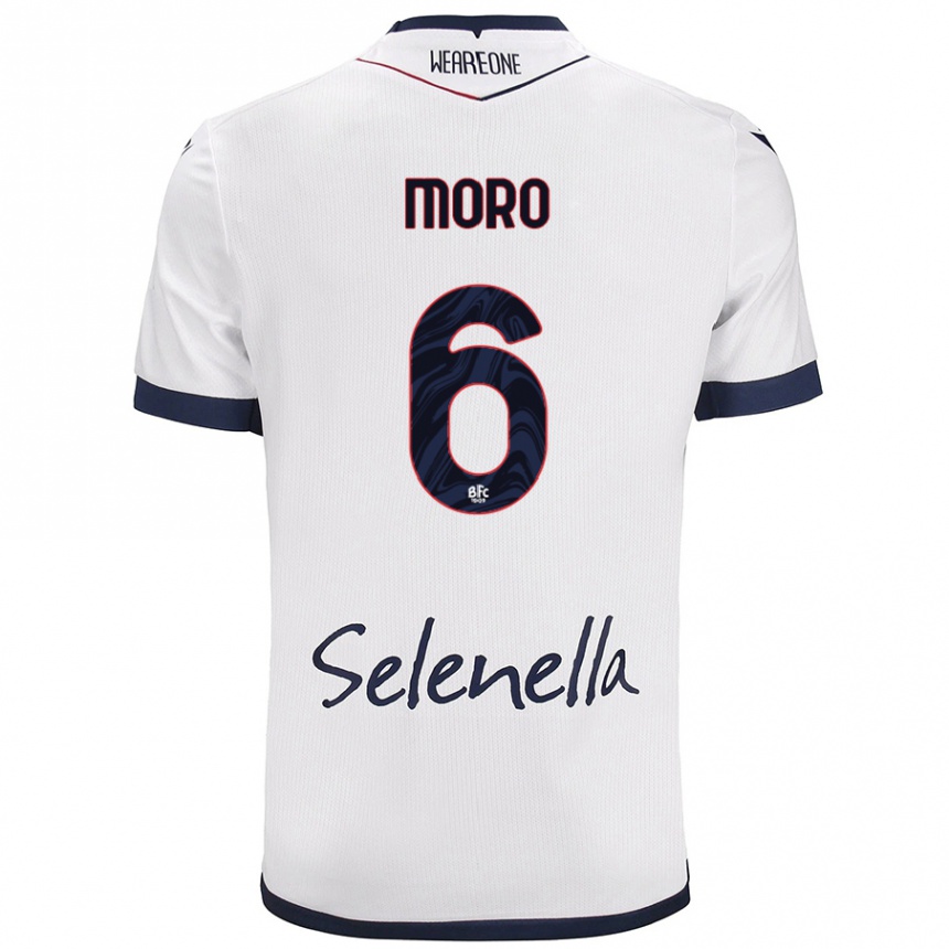 Women Football Nikola Moro #6 White Royal Blue Away Jersey 2024/25 T-Shirt Nz