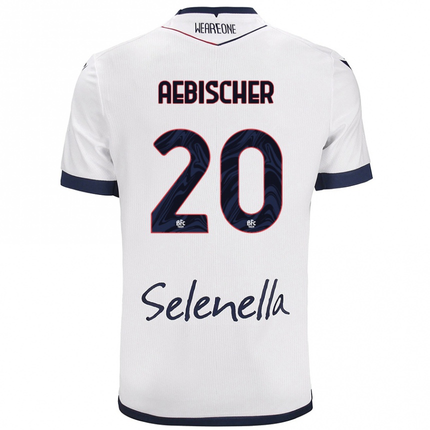 Women Football Michel Aebischer #20 White Royal Blue Away Jersey 2024/25 T-Shirt Nz