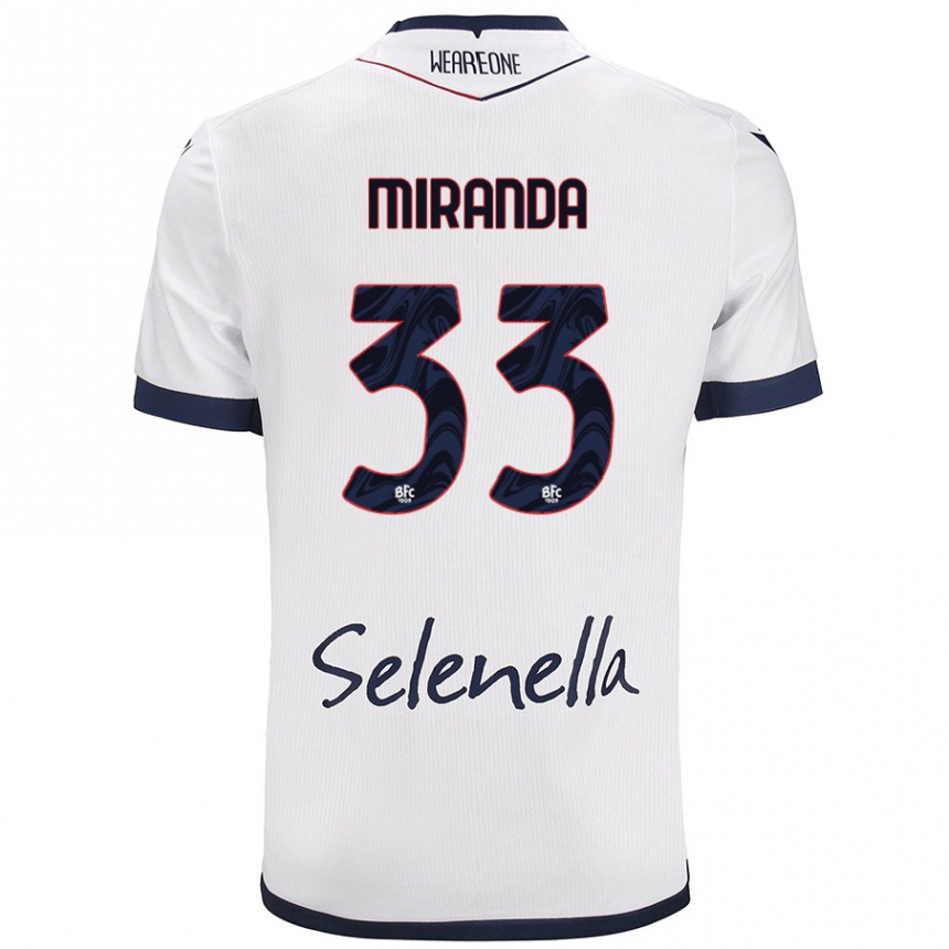 Women Football Juan Miranda #33 White Royal Blue Away Jersey 2024/25 T-Shirt Nz