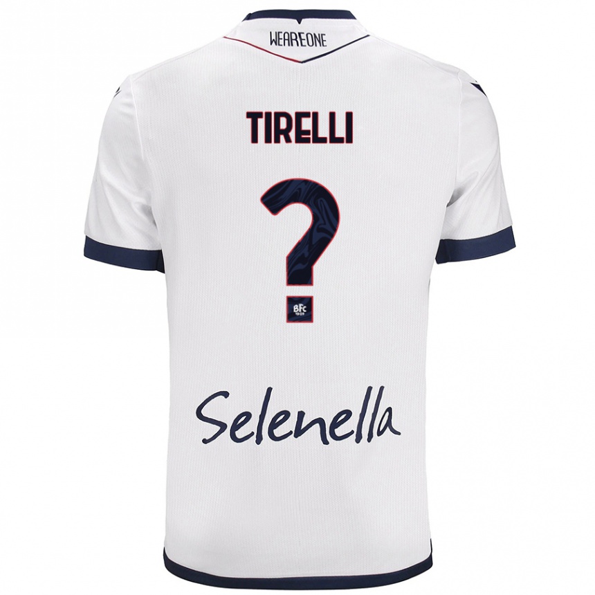 Women Football Manuel Tirelli #0 White Royal Blue Away Jersey 2024/25 T-Shirt Nz