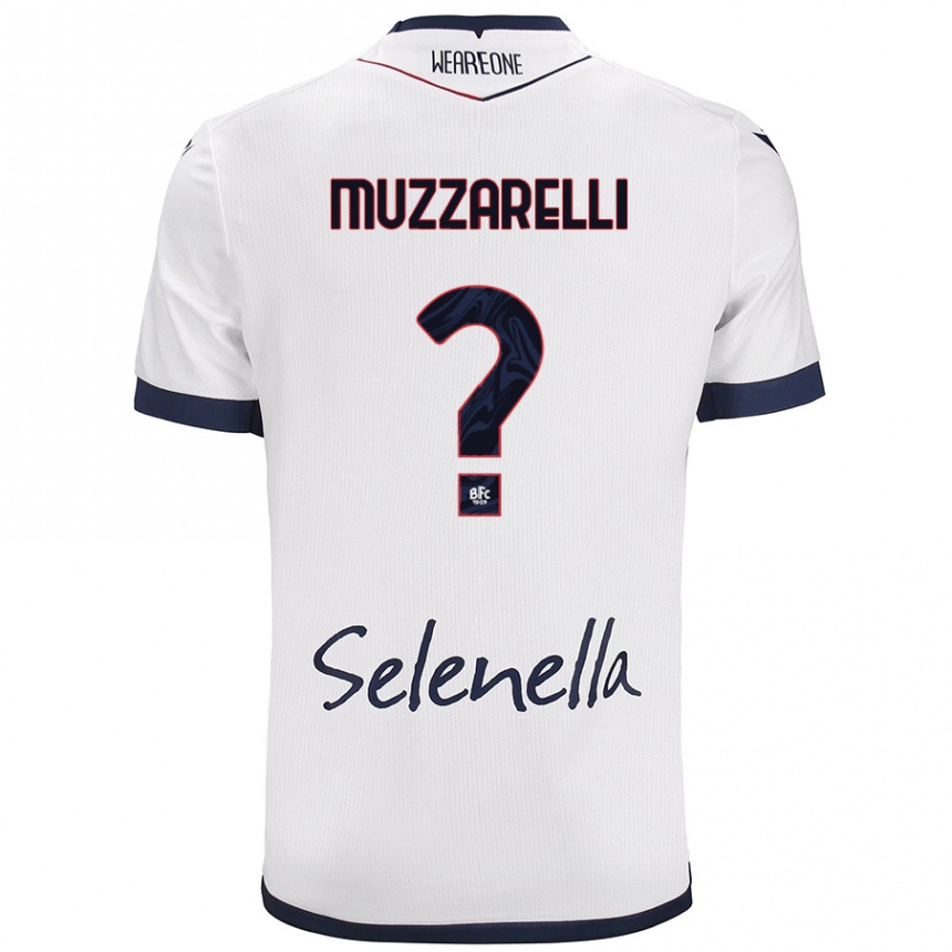 Women Football Lorenzo Muzzarelli #0 White Royal Blue Away Jersey 2024/25 T-Shirt Nz