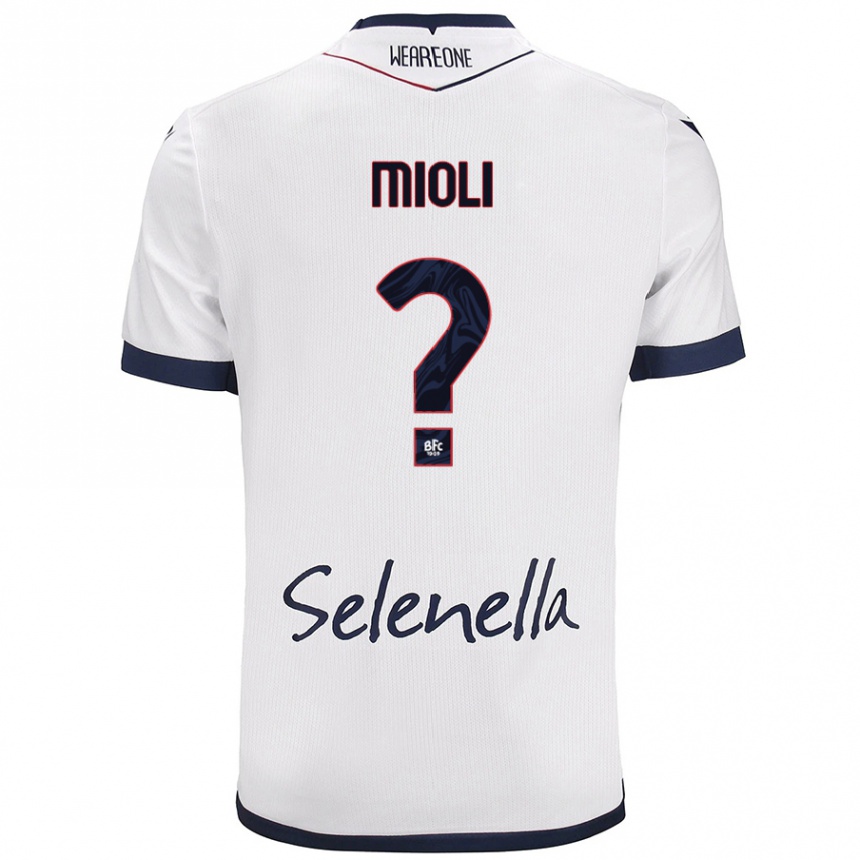 Women Football Mattia Mioli #0 White Royal Blue Away Jersey 2024/25 T-Shirt Nz