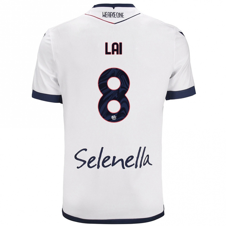 Women Football Luca Lai #8 White Royal Blue Away Jersey 2024/25 T-Shirt Nz