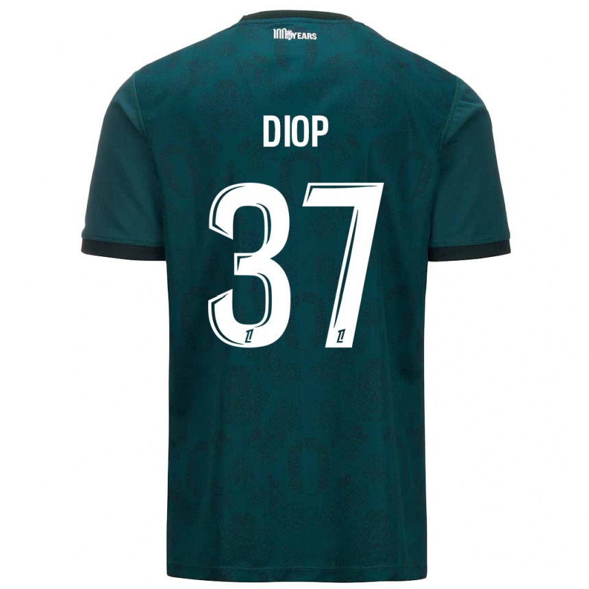 Women Football Edan Diop #37 Dark Green Away Jersey 2024/25 T-Shirt Nz