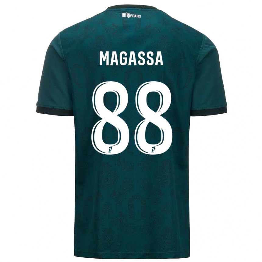 Women Football Soungoutou Magassa #88 Dark Green Away Jersey 2024/25 T-Shirt Nz