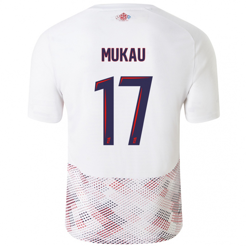 Women Football Ngal'ayel Mukau #17 White Royal Blue Away Jersey 2024/25 T-Shirt Nz