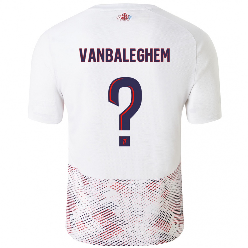 Women Football Valentin Vanbaleghem #0 White Royal Blue Away Jersey 2024/25 T-Shirt Nz