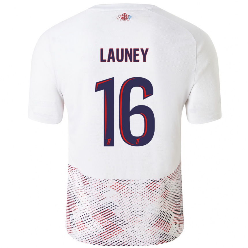 Women Football Elisa Launey #16 White Royal Blue Away Jersey 2024/25 T-Shirt Nz