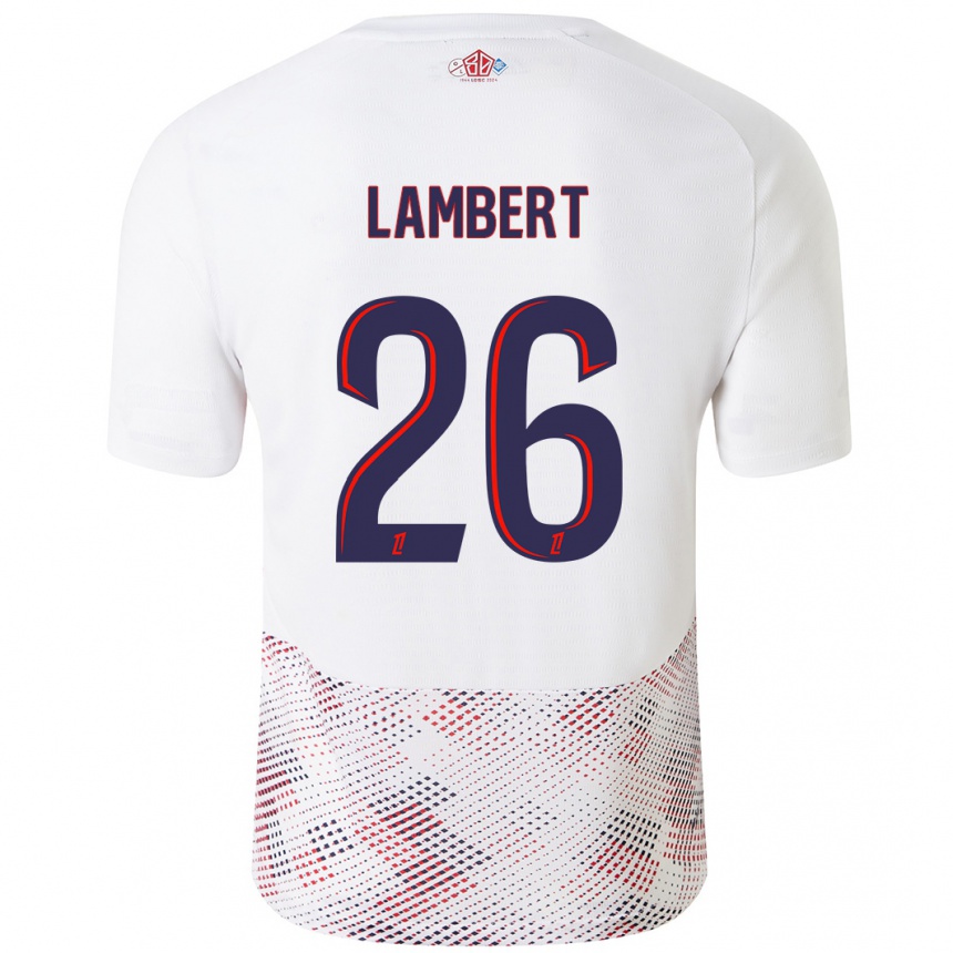 Women Football Anaïs Lambert #26 White Royal Blue Away Jersey 2024/25 T-Shirt Nz